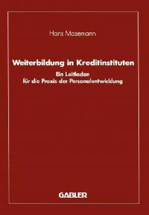 Cover of Weiterbildung in Kreditinstituten