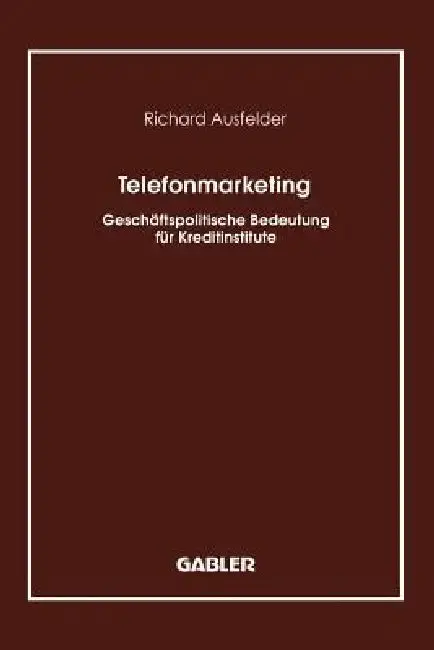 Cover of Telefonmarketing