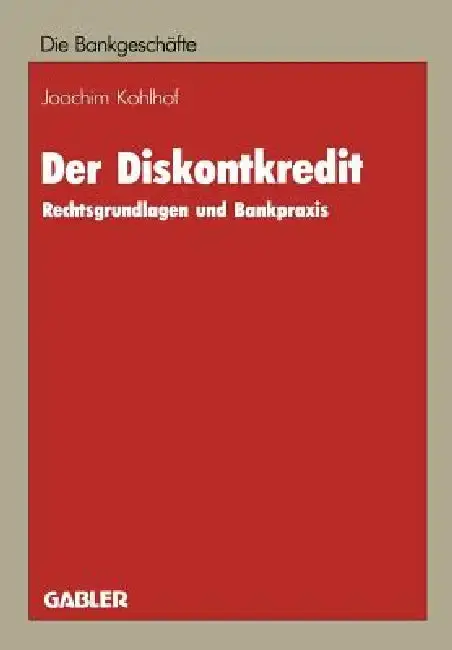 Cover of Der Diskontkredit