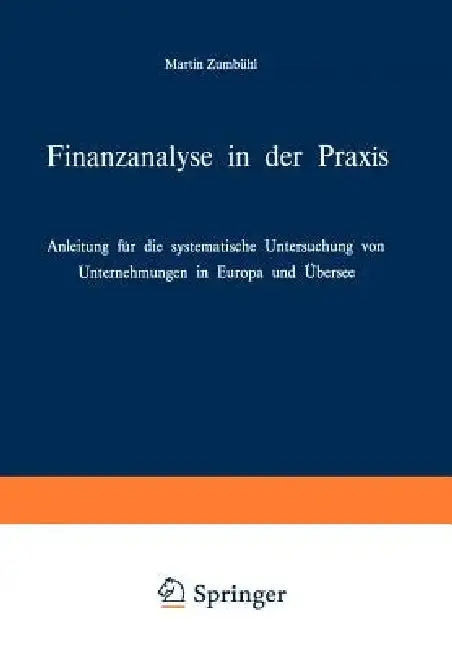 Cover of Finanzanalyse in Der PRAXIS