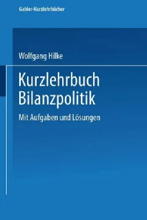 Cover of Kurzlehrbuch Bilanzpolitik
