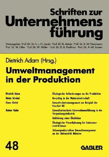 Cover of Umweltmanagement in Der Produktion