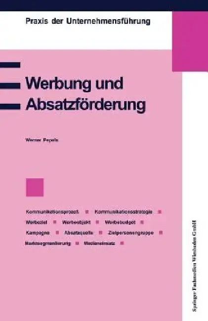 Cover of Werbung Und Absatzförderung