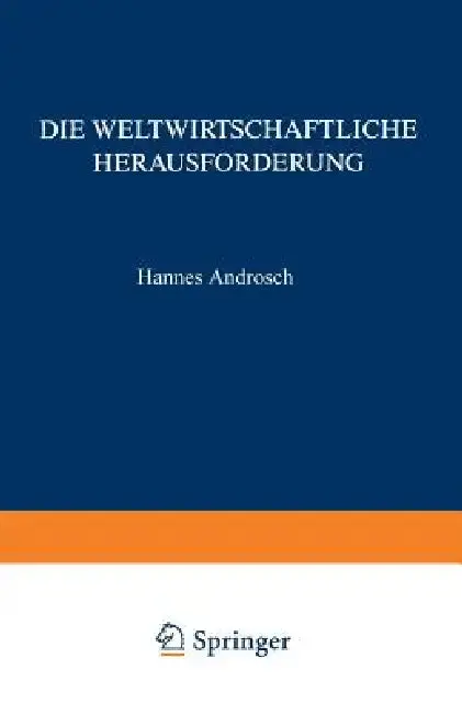 Cover of Die Weltwirtschaftliche Herausforderung