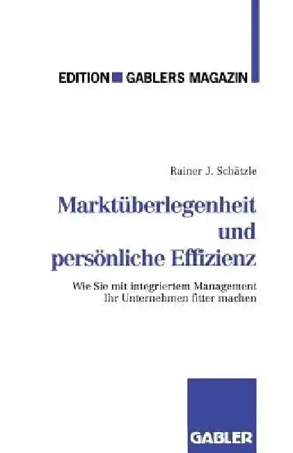 Cover of Marktüberlegenheit Und Persönliche Effizienz