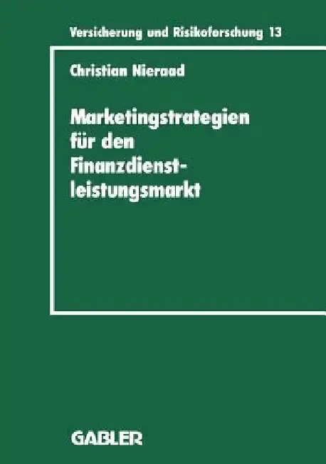 Cover of Marketingstrategien Für Den Finanzdienstleistungsmarkt