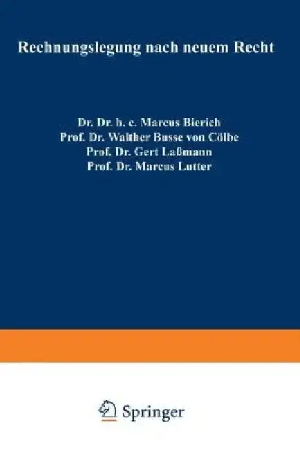 Cover of Rechnungslegung Nach Neuem Recht