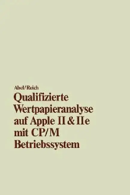 Cover of Qualifizierte Wertpapieranalyse Auf Apple II & II E