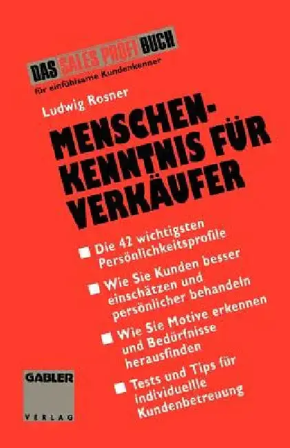 Cover of Menschenkenntnis Für Verkäufer