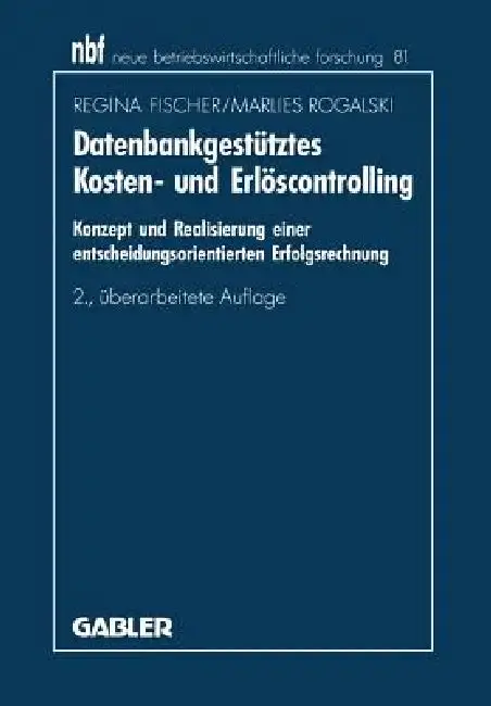 Cover of Datenbankgestütztes Kosten- Und Erlöscontrolling