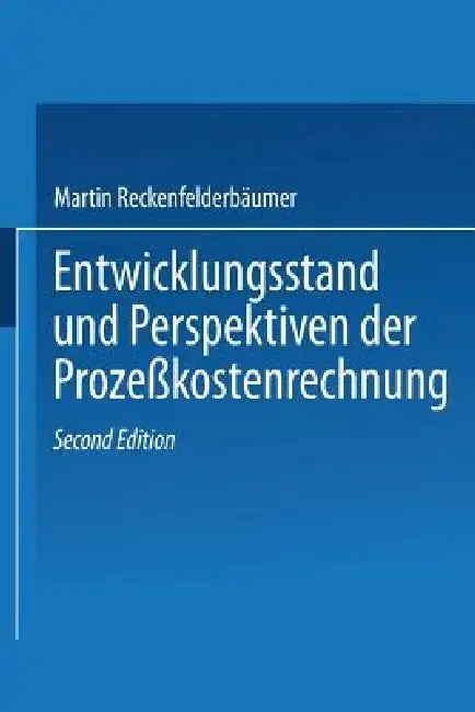 Cover of Entwicklungsstand Und Perspektiven Der Prozeßkostenrechnung