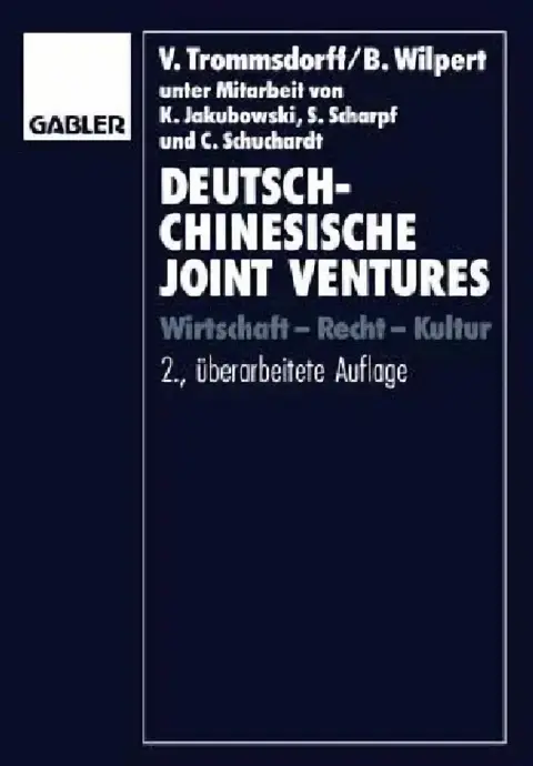 Cover of Deutsch-Chinesische Joint Ventures