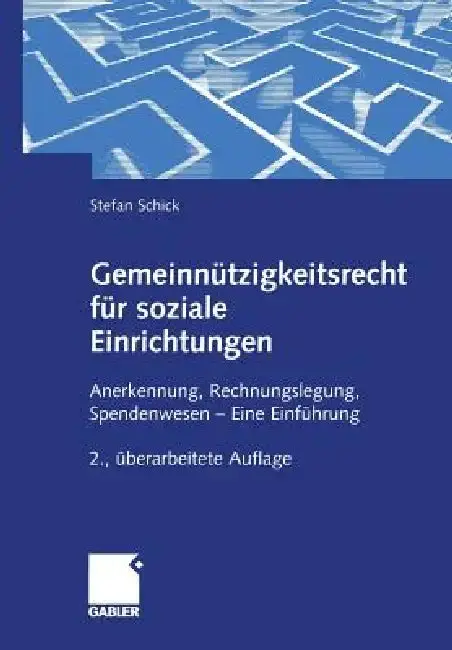 Cover of Gemeinnützigkeitsrecht Für Soziale Einrichtungen