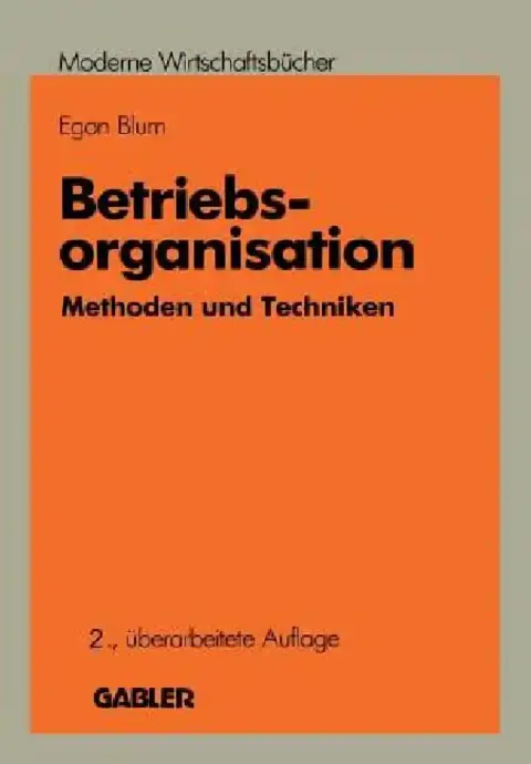 Cover of Betriebsorganisation