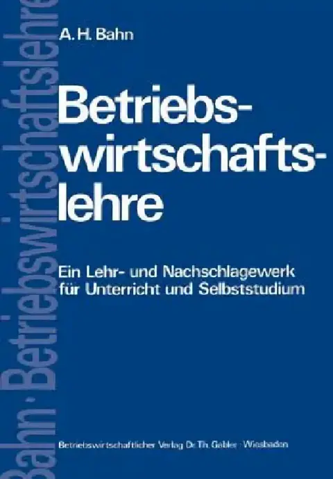 Cover of Betriebswirtschaftslehre
