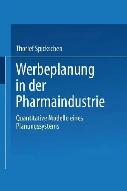 Cover of Werbeplanung in Der Pharmaindustrie