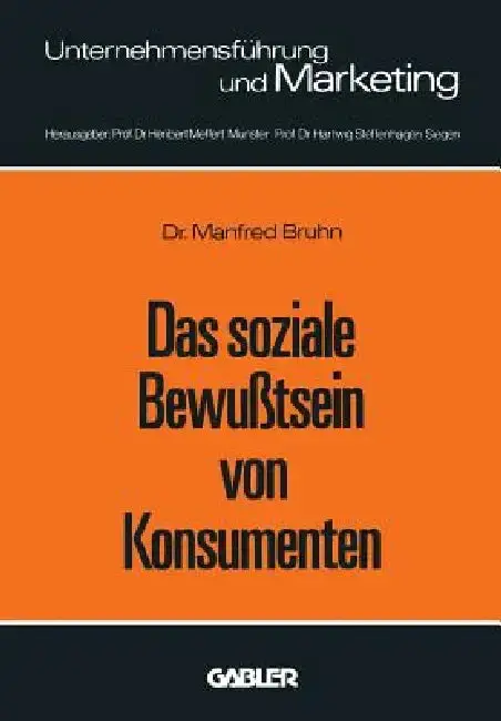 Cover of Das Soziale Bewußtsein Von Konsumenten