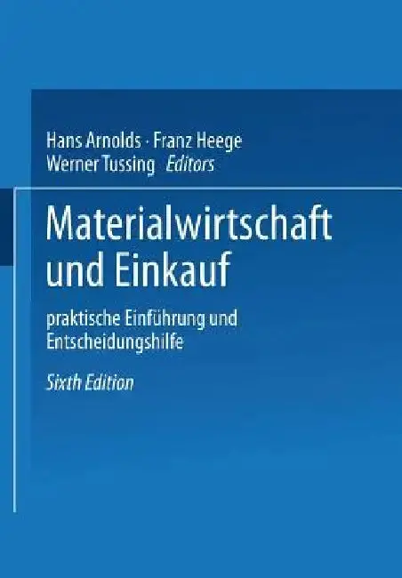 Cover of Materialwirtschaft Und Einkauf