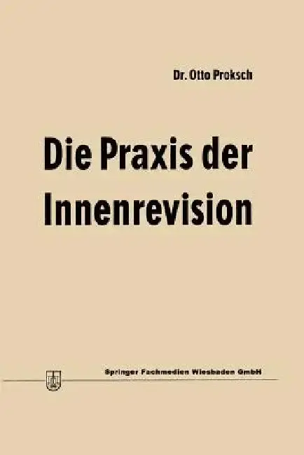 Cover of Die PRAXIS Der Innenrevision