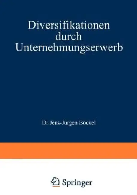 Cover of Diversifikationen Durch Unternehmungserwerb