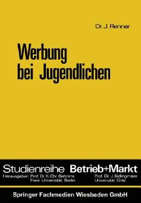 Cover of Werbung Bei Jugendlichen