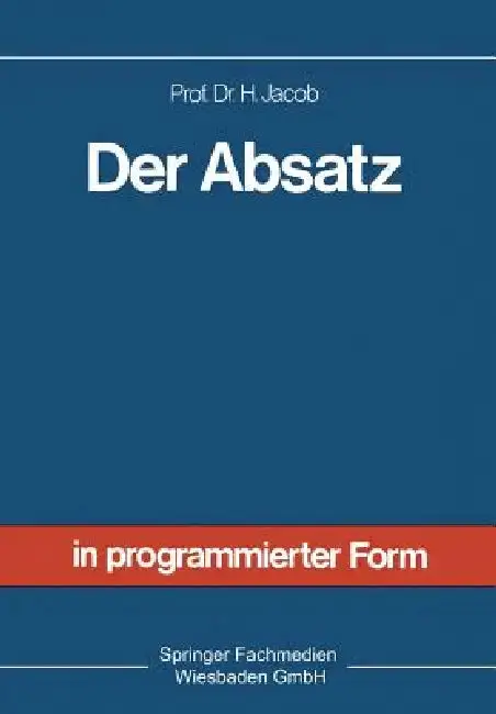 Cover of Der Absatz