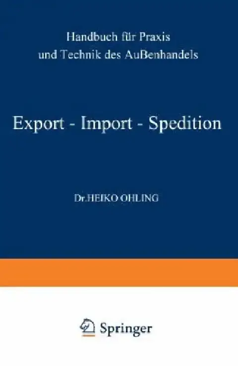 Cover of Export -- Import -- Spedition