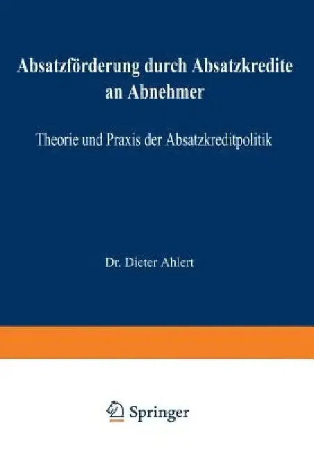 Cover of Absatzförderung Durch Absatzkredite an Abnehmer