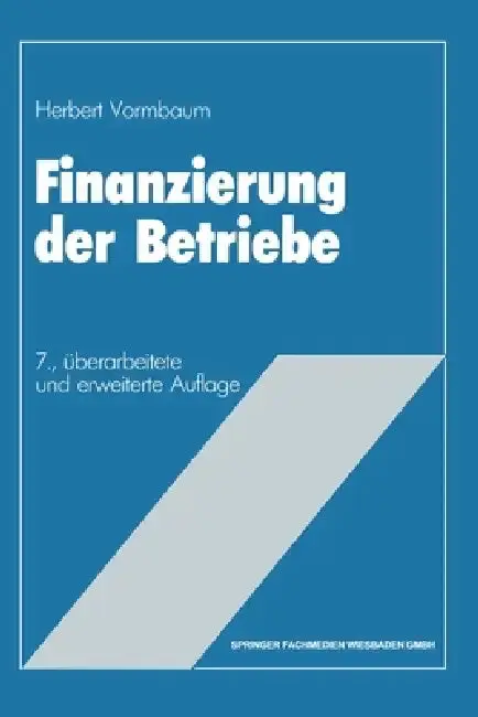 Cover of Finanzierung der Betriebe