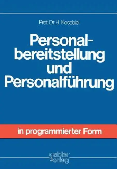Cover of Personalbereitstellung Und Personalführung