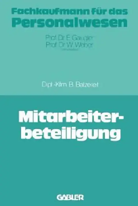 Cover of Mitarbeiterbeteiligung