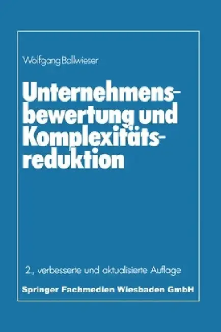 Cover of Unternehmensbewertung und Komplexitätsreduktion
