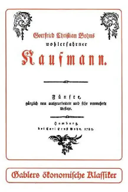 Cover of Der Wohlerfahrne Kaufmann