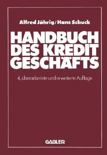 Cover of Handbuch Des Kreditgeschäfts