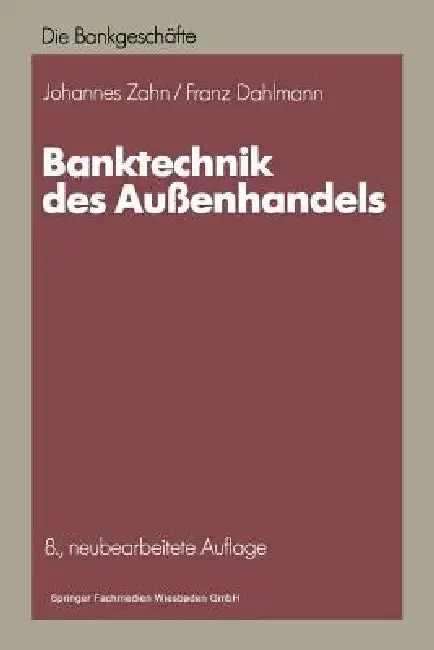 Cover of Banktechnik Des Außenhandels