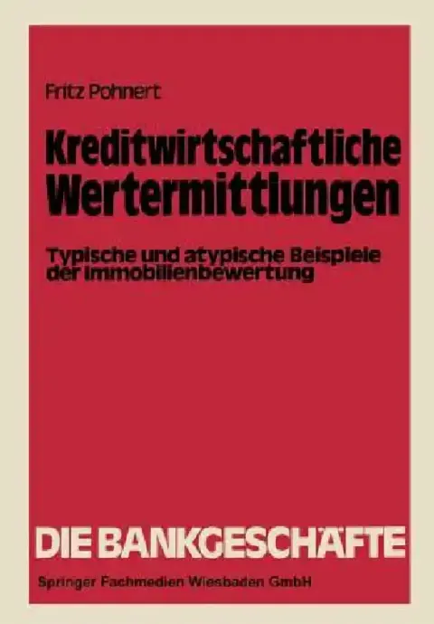Cover of Kreditwirtschaftliche Wertermittlungen
