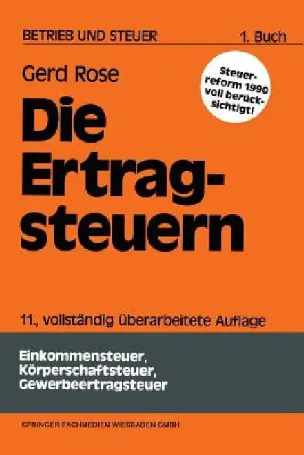 Cover of Die Ertragsteuern