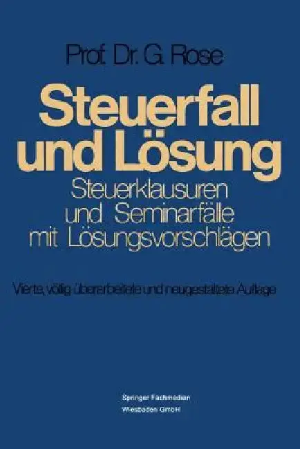 Cover of Steuerfall Und Lösung