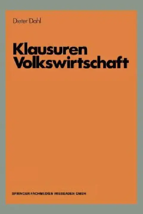 Cover of Klausuren Volkswirtschaft