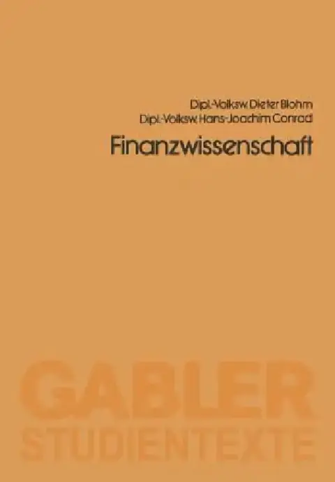 Cover of Finanzwissenschaft