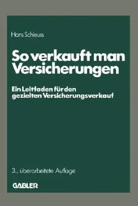 Cover of So Verkauft Man Versicherungen
