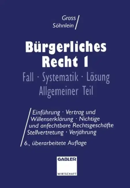 Cover of Bürgerliches Recht I