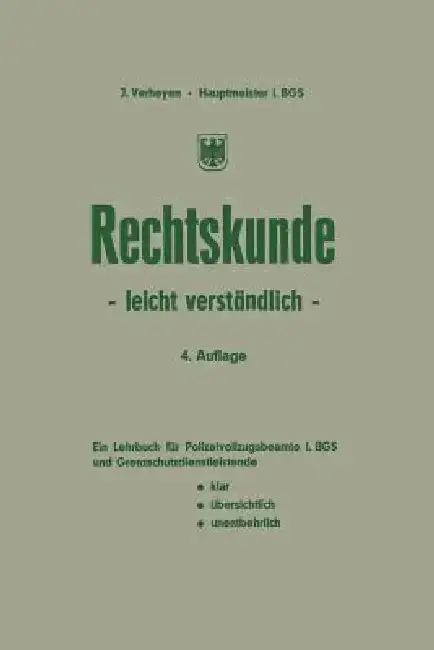 Cover of Rechtskunde -- Leicht Verständlich