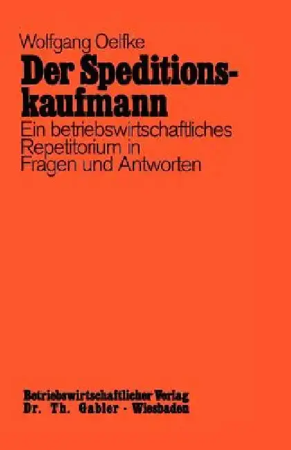 Cover of Der Speditionskaufmann