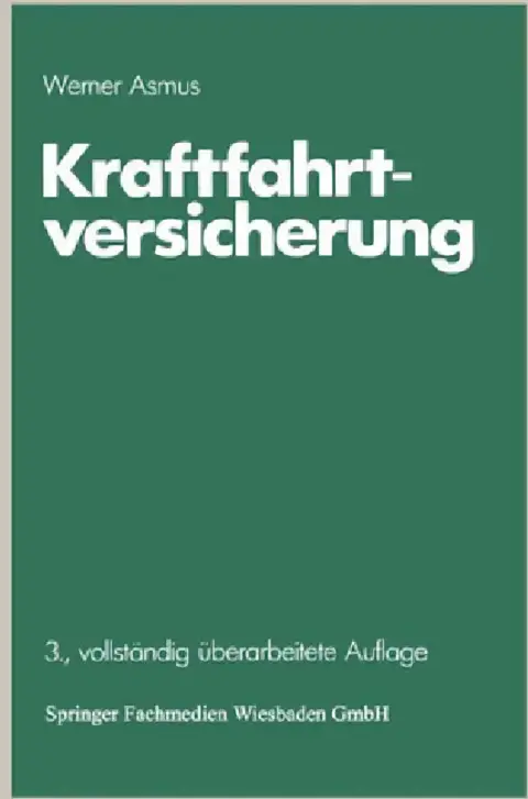 Cover of Kraftfahrtversicherung