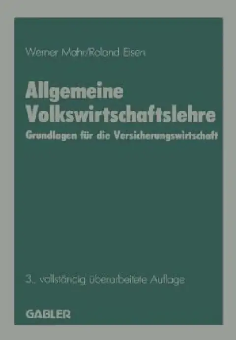 Cover of Allgemeine Volkswirtschaftslehre