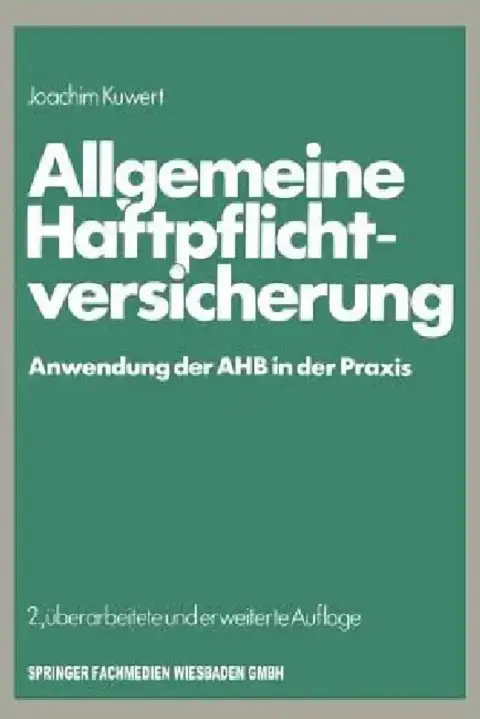 Cover of Allgemeine Haftpflichtversicherung
