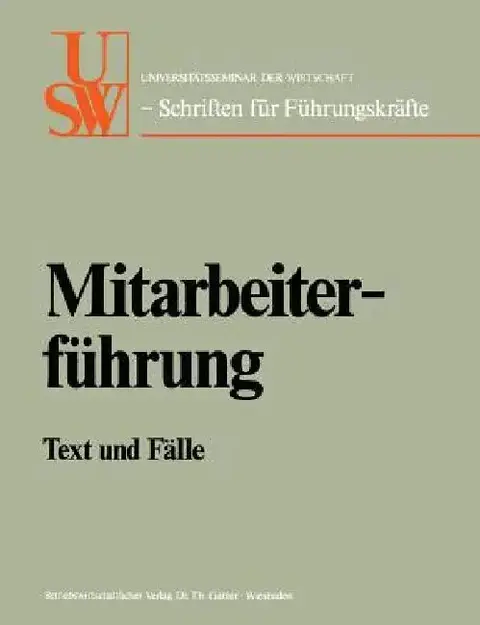 Cover of Mitarbeiterführung