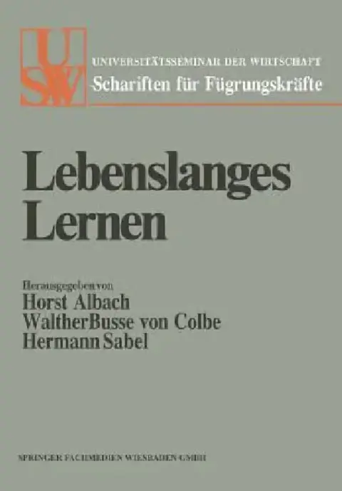 Cover of Lebenslanges Lernen