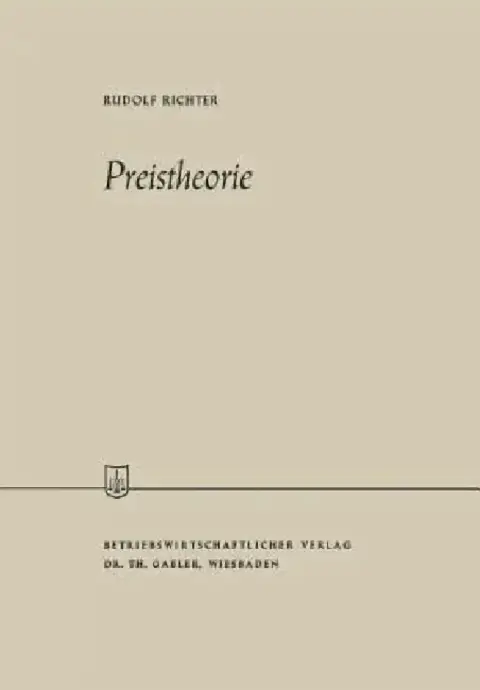 Cover of Preistheorie